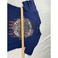 Harley Davidson Las Vegas Nevada T-Shirt Mens Large Blue American Flag Graphic