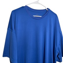 Nike T-Shirt Men’s XL 1XL Blue Short Sleeve Solid Athletic Crew Neck Shirt