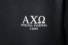 Vtg 90s Mens XL Faded Spell Out Alpha Chi Omega Spring Formal Fraternity T-Shirt