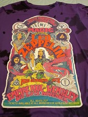 Men’s Electric Magic Featuring Led Zeppelin Graphic T-Shirt Purple Tie-Dye M New