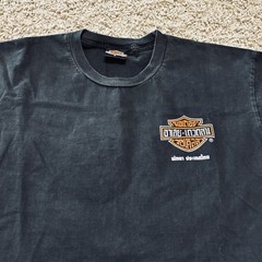 Harley Davidson Pattaya Thailand Biker Motorcycle Black Graphic T-Shirt Large