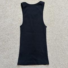 EKKOVISION Tank Top Shirt Mens Large Black Ribbed Stretch Cotton Gym Fitness