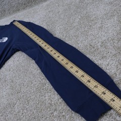 The North Face Mens Medium Long Sleeve Logo Tee Blue (see photo for flaw)