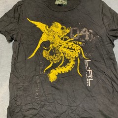 Lauren Ralph Lauren T Shirt Mens Large Black Dragon Graphic Print Short Sleeve