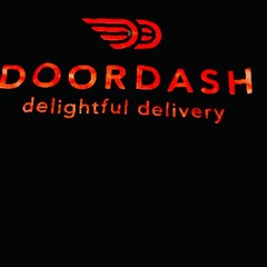 DoorDash Delivery Driver Black T-Shirt Men’s Size L Graphic Logo Pre-Owned