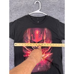 The Flash Worlds Collide DC Comics Graphic T-Shirt Mens Medium Black Cotton Tee