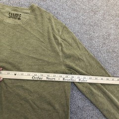 Lucky Brand Shirt Mens Medium Green Long Sleeve Henley Tagless Jersey Tee Sample