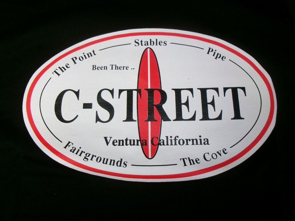 C – STREET SURF BREAKS VENTURA , CALIFORNIA CLOSE OUT SALE T-SHIRTS. NEW!