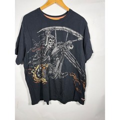 Harley-Davidson HD Ink Mens XL Black Grim Reaper Biker Graphic T-Shirt Scythe