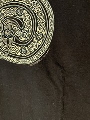 Vintage Earth Serpent Jen Delyth 1997 Ketlic Designs Black Cotton Shirt XXL