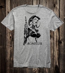 Retro Art Tee T Shirt 100% Cotton Aeon Flux Eye MTV Liquid Television Cartoon