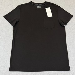 Kenneth Cole New York Men’s Short Sleeve Pocket Tee Small Black Stretch NWT
