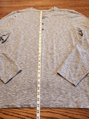 Rhone Long Sleeve Henley Mens Size XXL Marled Gray