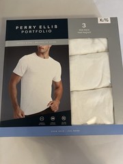 Perry Ellis Portfolio 3 Pack White shirts Men’s XL