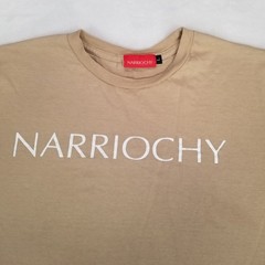 Narriochy Beige NARROCHY Logo Graphic T-Shirt Men’s Size Large Classic Casual
