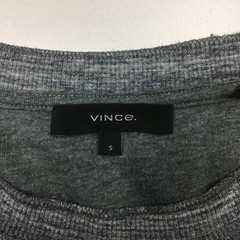 VINCE Marled Blue/Gray’ish White Long Sleeve Ribbed Shirt Mens sz Small/XS