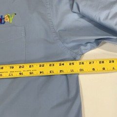 Vintage EBAY Button Down Shirt Promo Logo Embroidered Men’s XL Blue As-is