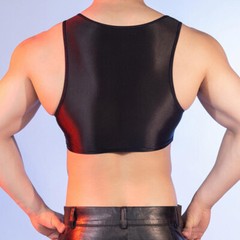 Lingerie Half Tank Top Glossy Vest Workout Sports Bras Sleeveless Undershirt