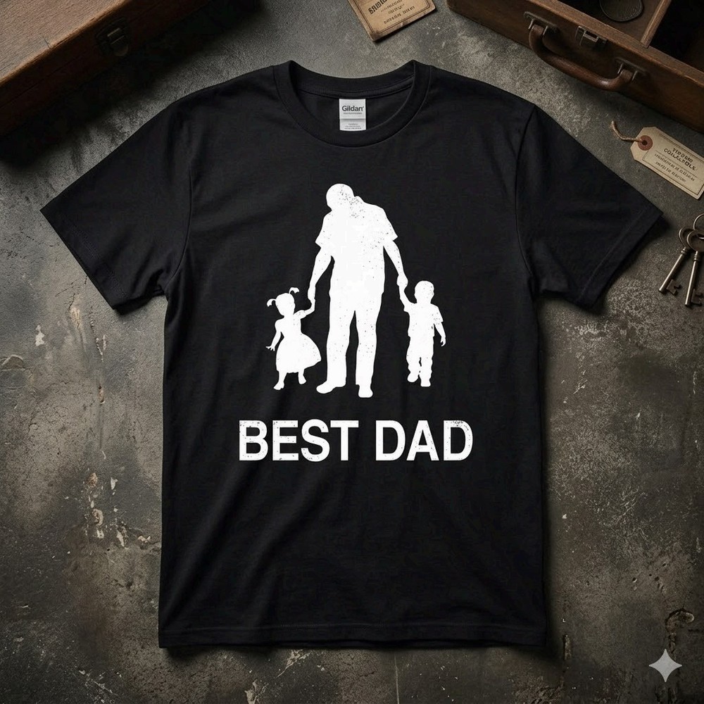 NEW ! Best Dad Ever Black Classic Father’s Day Family Gift graphic t-shirt