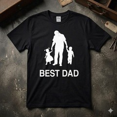 NEW ! Best Dad Ever Black Classic Father’s Day Family Gift graphic t-shirt