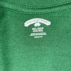 Holiday Time Mens Christmas T-Shirt 3XL Green Jingle Bell Short Sleeve Crew Neck