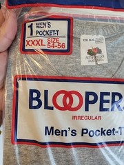 New 1994 Vtg FOTL Bloopers Pocket Shirt XXXL T-Shirt Irregular 50/50 Cotton Poly