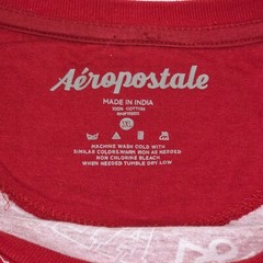 Aeropostale A87 Casual T-Shirt Men 3XL Spellout Logo All Over Print Short Sleeve