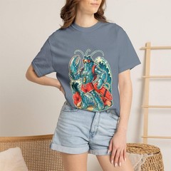 Y2K Surfcore Glass Lobster Lifeguard T-Shirt Graphic