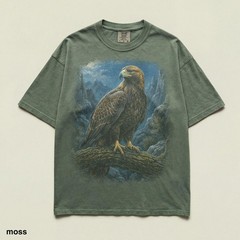 Golden Eagle Moon Comfort Tee Shirt Nature Wildlife Animal Soft