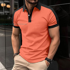 Summer Men’s Casual Shirts Short Sleeve Classic Button T-Shirt Fashion Golf Tops