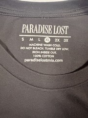 Paradise Lost Skeleton Graphic T-Shirt XL Black Move with Strategy Not Emotion