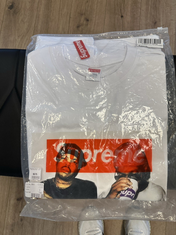 Supreme Three 6 Mafia White Cotton Graphic Short Sleeve Crew Men’s T-Shirt L