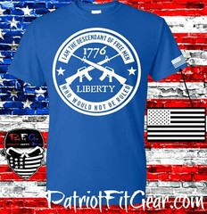 t-shirt,I am the descendant of free men,who would not be ruled,1776,Molon Labe