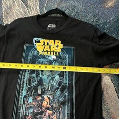 Disney Star Wars Black and Blue Short Sleeve Tee SZ M Pinball Graphic Streetwear