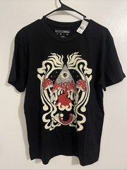 NWT Brooklyn Vertical Men’s Medium Black Mushroom Psychedelic Tee NWT