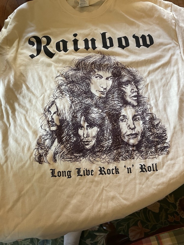 Rainbow long live T shirt hard rock dio blackmore deep purple whitesnake
