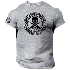 2nd Amendment Skull Shirt – American Warrior Soldier Military Patriotic 1776 USA