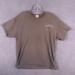 Iron Horse Saloon T Shirt Mens L Gray Bike Week 2016 Trump Machine Gun Graphic