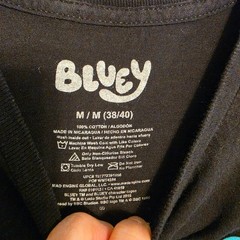 Bluey T Shirt Mens Medium 80s Retro Graphic Tee Black Cartoon Bingo Bandit