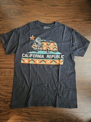 Brisco Apparel California Republic Medium Shirt Black Mens T-shirt Tee