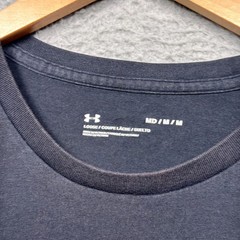 Under Armour T Shirt Mens Medium Black Loose Freedom American Flag Military