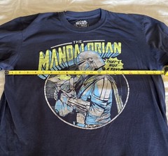 Star Wars Mandalorian Mando & Grogu Navy Graphic Mens T-Shirt Size L (42-44)