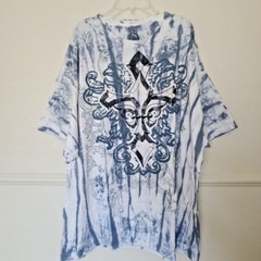 Take That T-shirt Tie Dye Mens Size XL White Blue Pre Shrunk Cotton Blue White