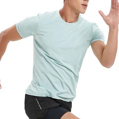 Men Sports T-shirt Fitness Short Sleeve Tee Gym Compression T Shirt Workout Casu