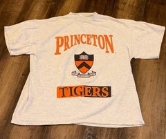 Vtg PRINCETON Tigers College T Shirt Men’s XL Tultex Sports USA 80s Ivy