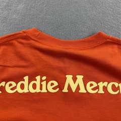 Freddie Mercury Shirt Mens Small Orange Short Sleeve Crew Neck Queen Rock Music