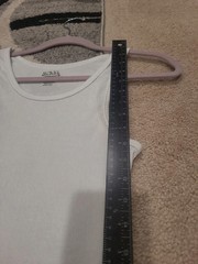 Von Dutch Originals Medium Mens Ribbed White Tank Slim Fit Scoop Neck