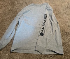 CARHARTT LONG SLEEVE GRAY T- SHIRT SIZE LG