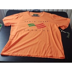 Denim Tears America Pan-African Flag Orange Graphic T-Shirt XXL USA Casual