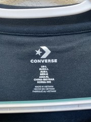 NEW Converse Large Black Crew Neck T-Shirt NWT Logo Tee $35